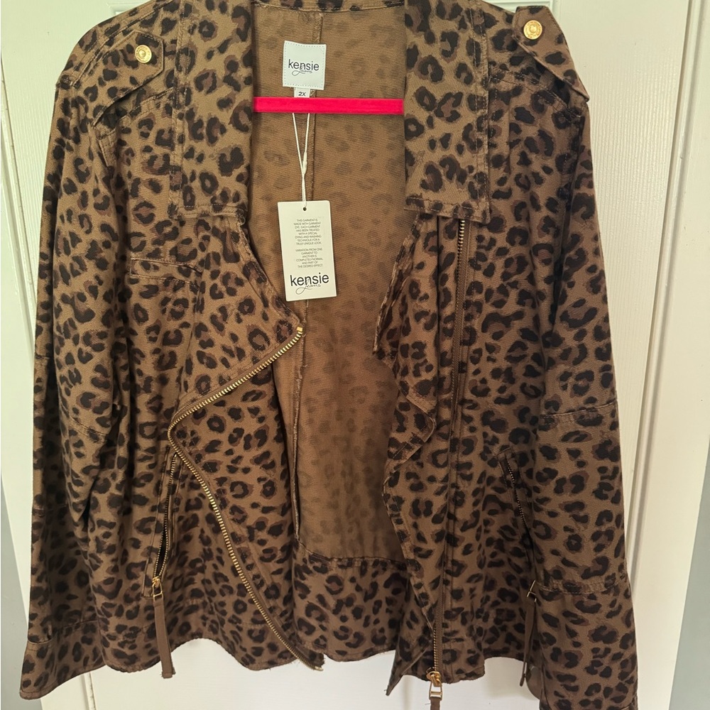 Moto Leopard jacket